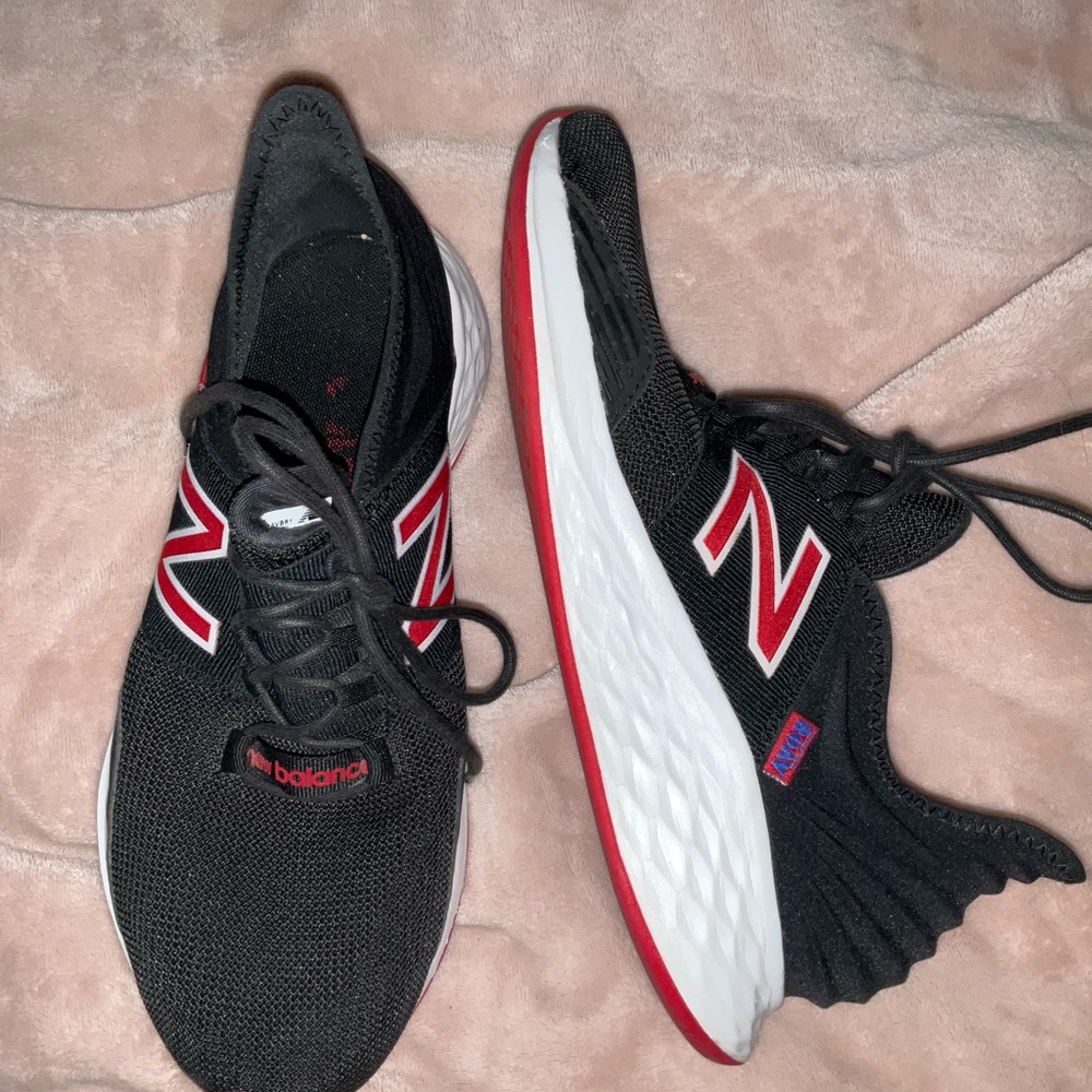 New Balance Black and Red Athletic Shoes